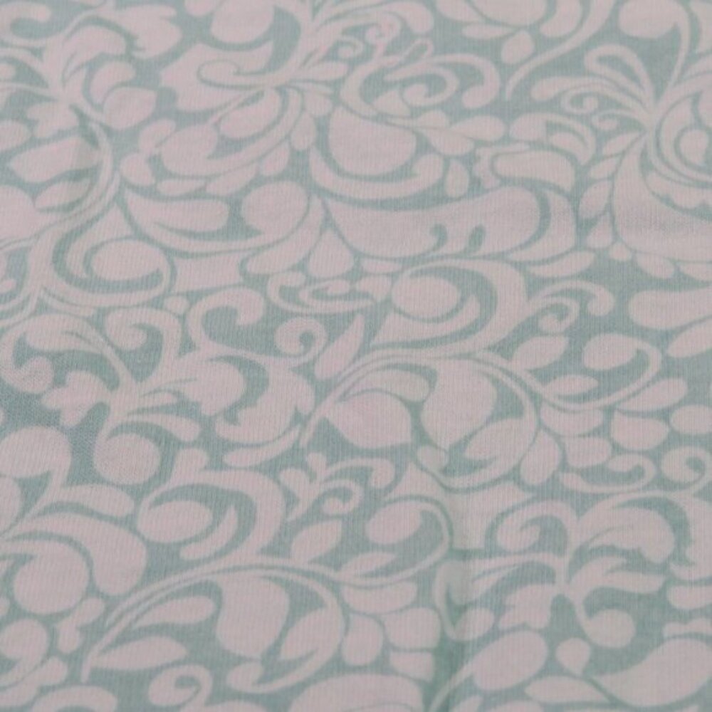 Turquoise Swirl Single Knit Lightweight Fabric 2pcs 31x56" & 56x110" (4.5 yards)